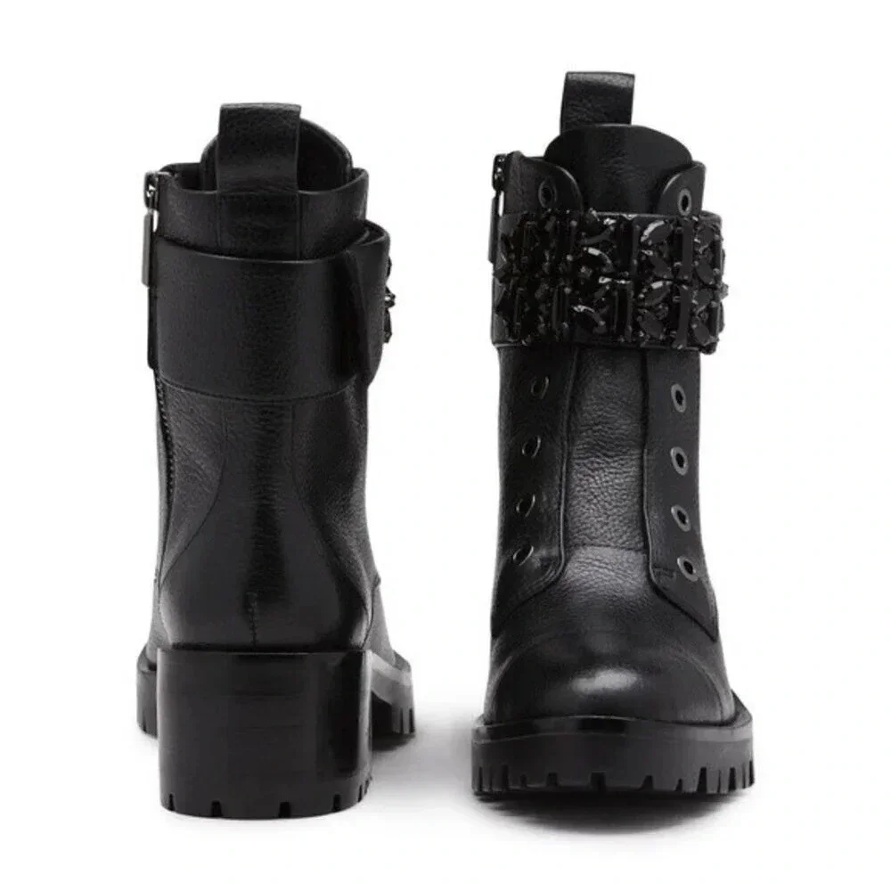 NEW, Karl Lagerfeld Paris, Pippa‎ Lace Up Boot, Black